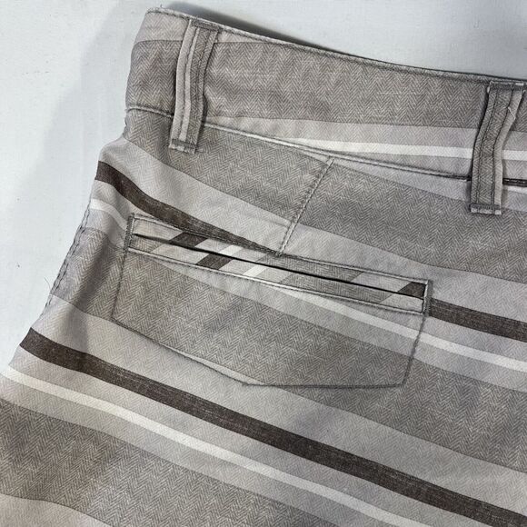 VALOR BOARD SHORTS MENS 30 STRIPED DRAWSTRING ZIP FLY 10” INSEAM SWIM BEACH - Picture 10 of 12